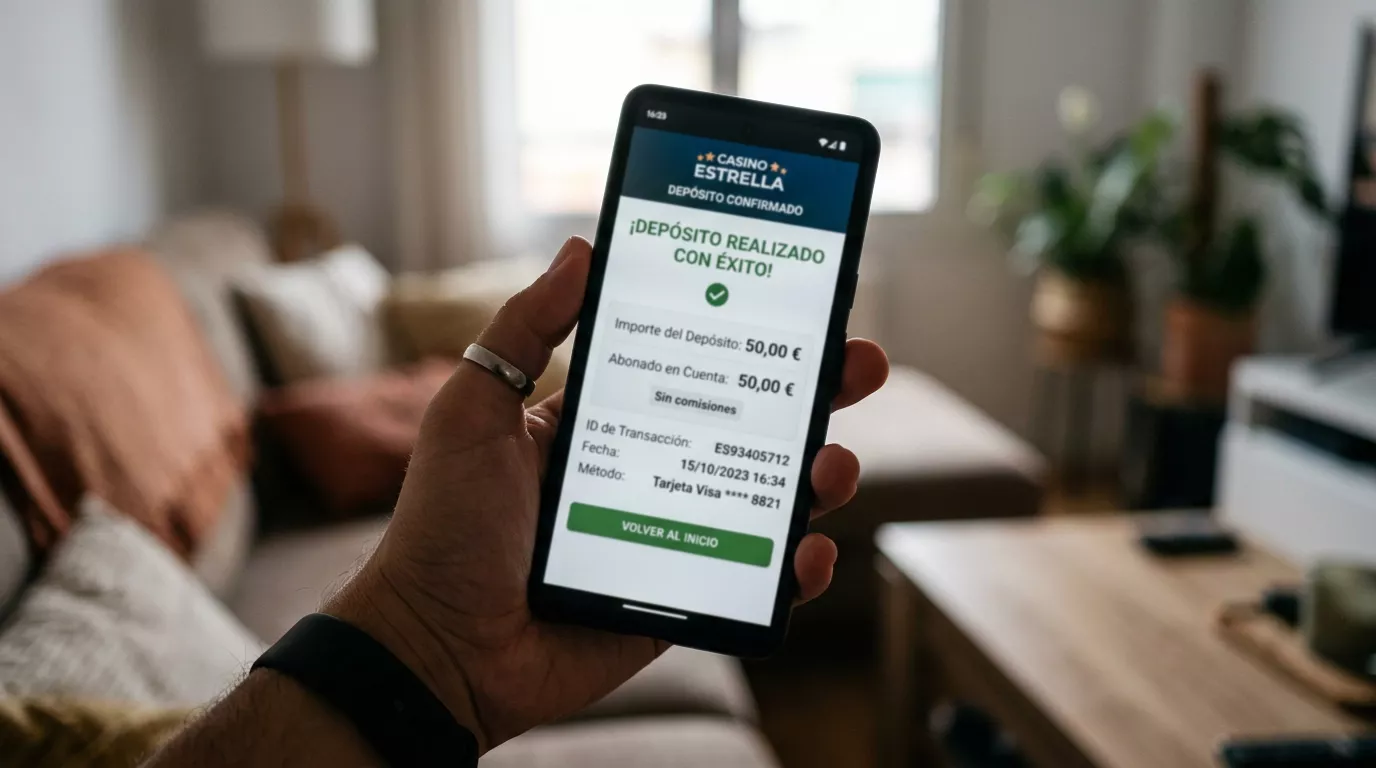 Detalle de un extracto bancario mostrando un movimiento Bizum hacia un casino online sin comisión asociada